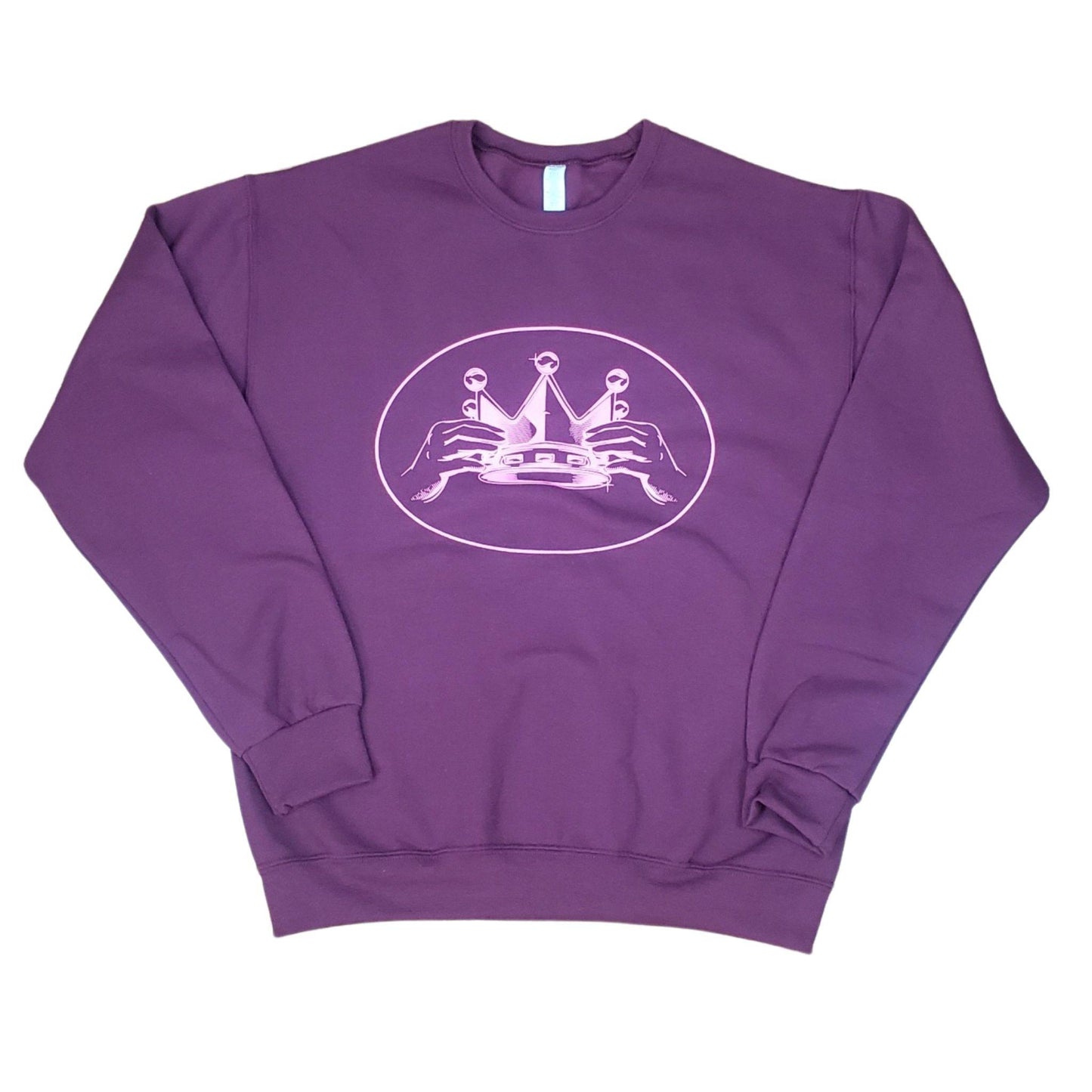 Worthy Of The Crown LOGO Sweatshirt "Maroon & Hot Pink"