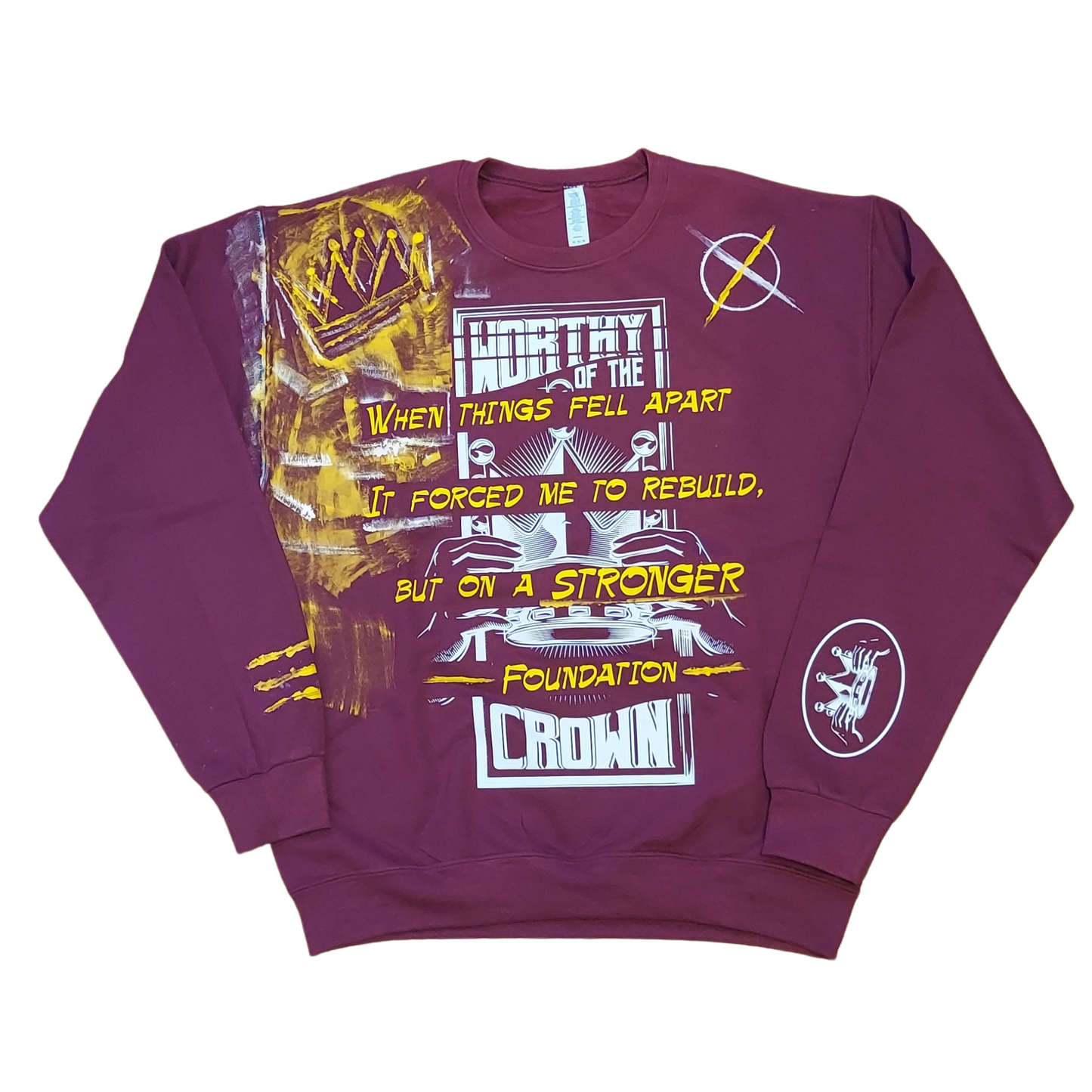 Worthy of the Crown Maroon Crewneck (1 of 1)