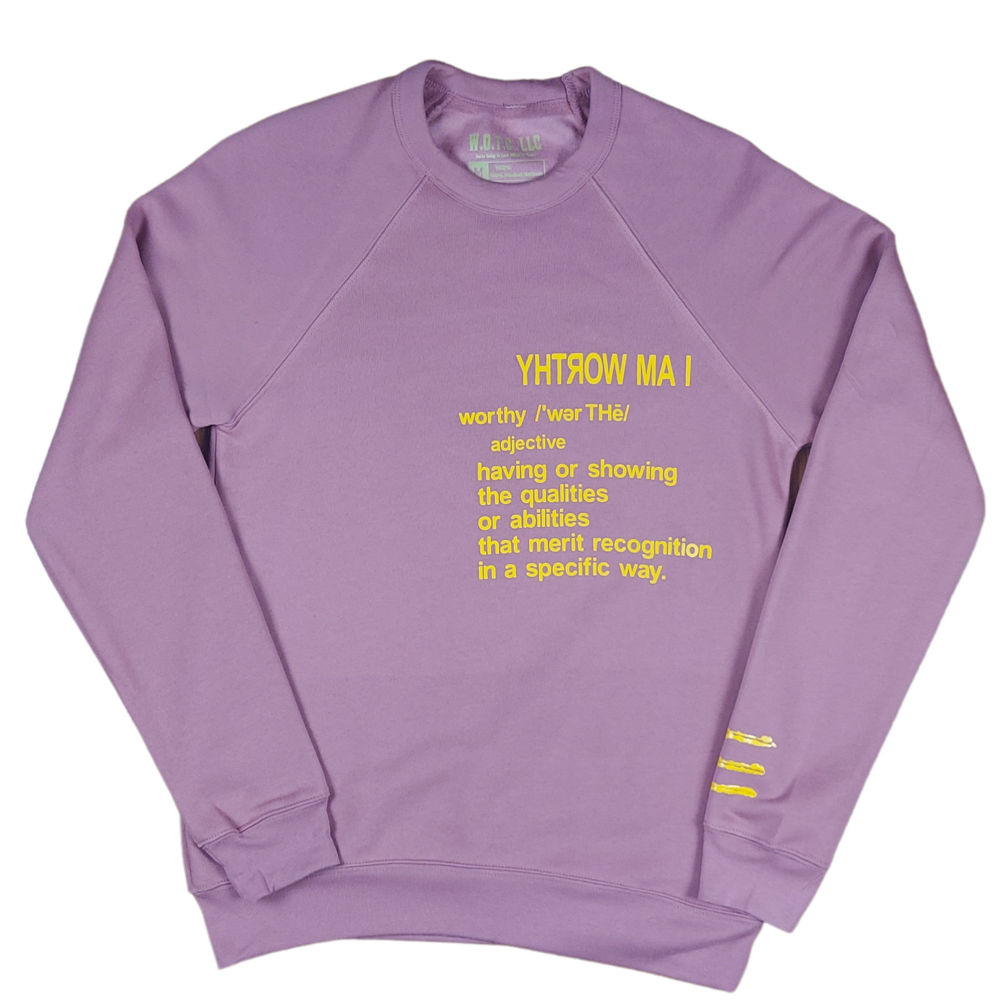 Worthy of the Crown Definition Print Sweatshirt "Mauve"