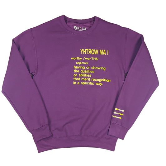 Worthy of the Crown Definition Print Sweatshirt "Maroon"