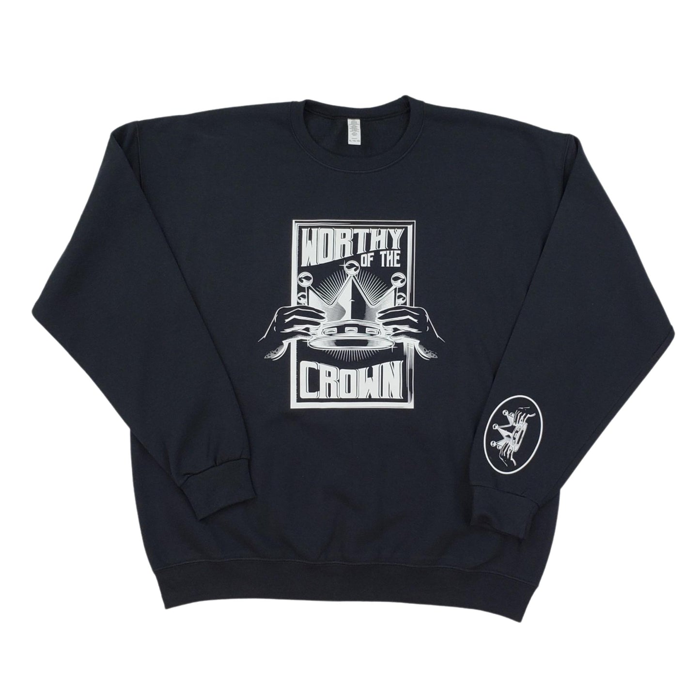 Worthy Of The Crown Design Sweatshirt "Black & White"