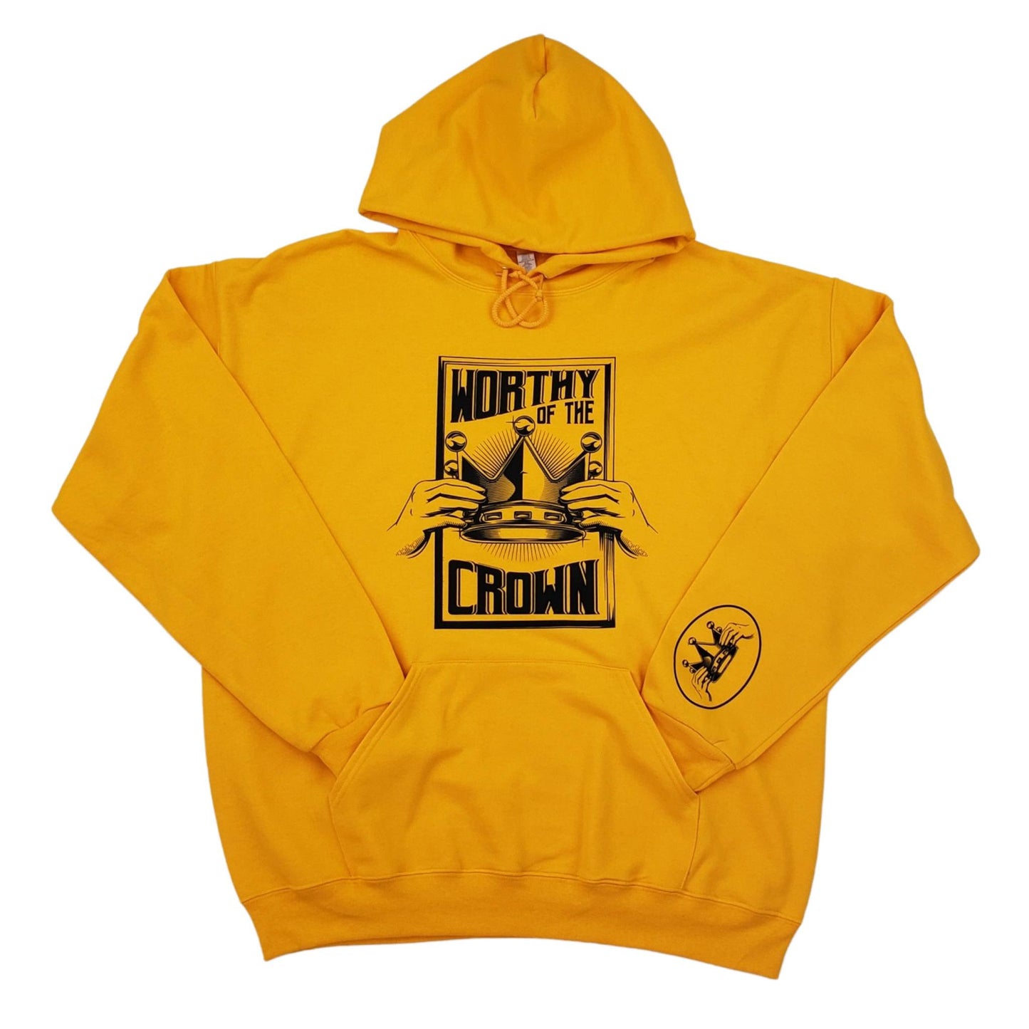 Worthy Of The Crown Design Hoodie "Gold & Black"