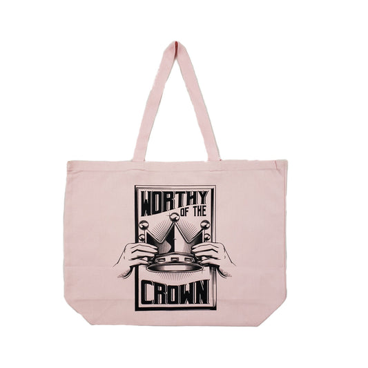 Worthy Of The Crown Tote "Light Pink"