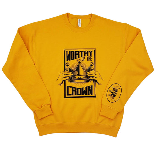 Worthy Of The Crown Design Sweatshirt "Gold & Black"